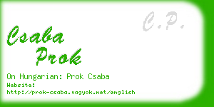 csaba prok business card